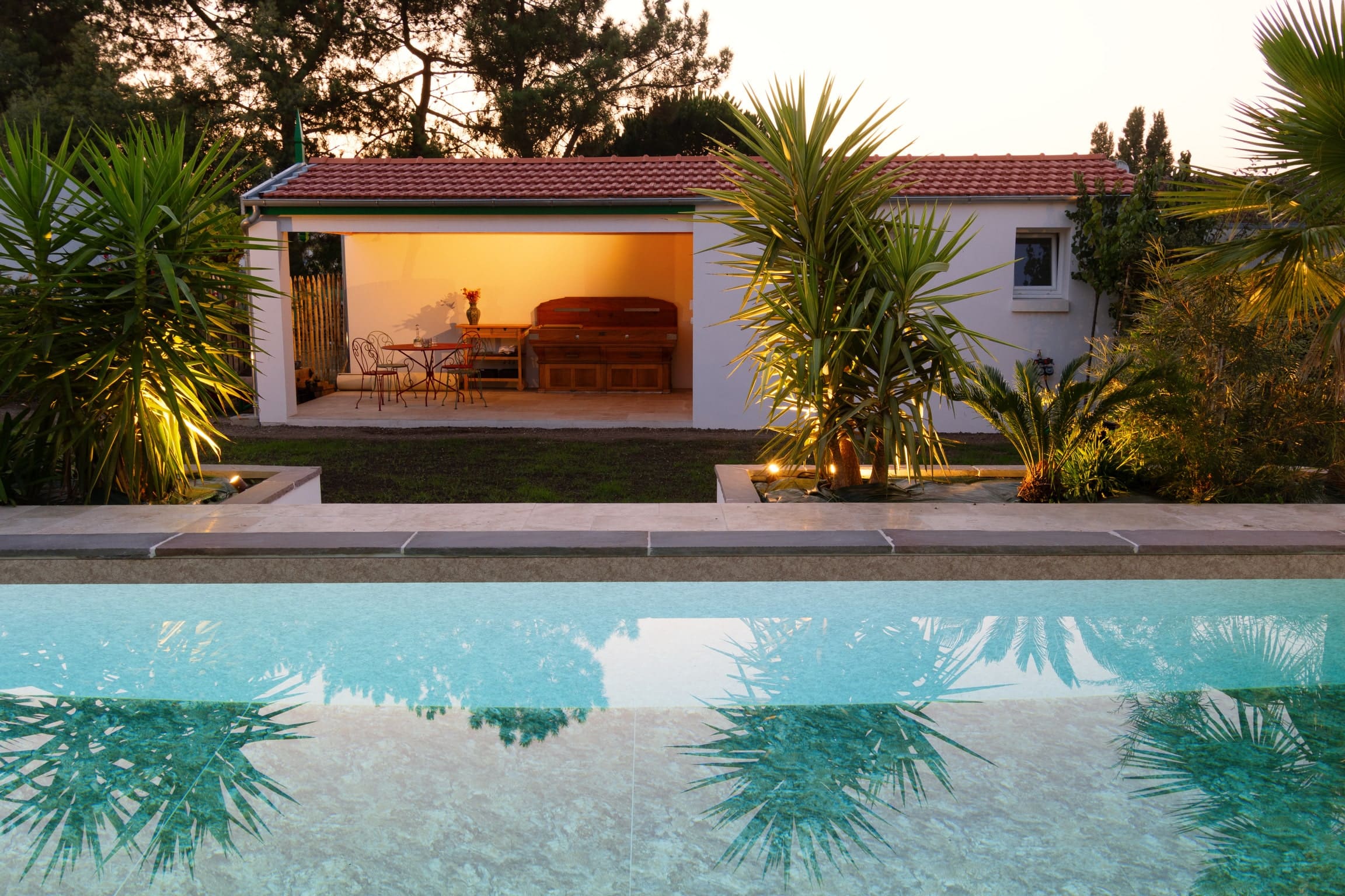 Patio de nuit - La Maison d'Yvonne - Oléron - Maison d'hôtes